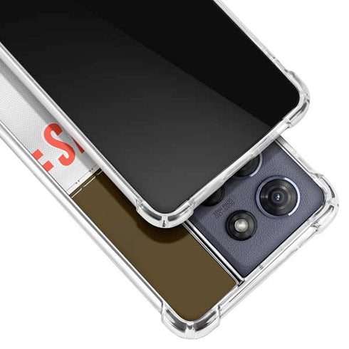 NFL Cleveland Browns White Striped Moto G Play 5G (2025) Clear Case